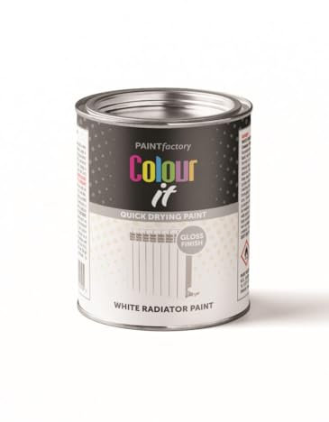 Inspired Essentials 300ml Non Drip Hard Drying Performance Multi-Purpose Paint Tin for Metal, Wood, Plastic, Walls with Perfect Finish (4, Radiator Paint White Gloss)
