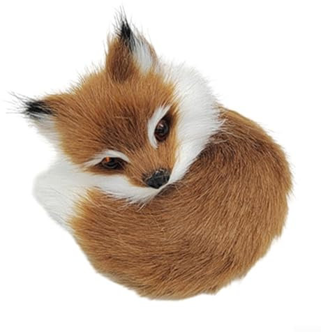 Künstlicher kleiner Fuchs, realistische Fuchs-Skulptur für Heimdekoration