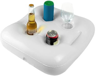 Aufblasbarer schwimmender,4er-Set aufblasbare Schwimm-Getränkehalter,Getränkehalter mit 4 Löchern,Pool Getränkehalter,Aufblasbarer Schwimm Getränkehalter,Aufblasbarer schwimmender Pool Getränkehalter