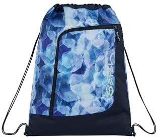 Satch Sportbeutel Blurry Sky - Dunkelblau | Turnbeutel für Mädchen und Jungen mit Reißverschlussfach, 12 L Volumen und zur Fixierung am satch Rucksack geeignet