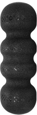 Yoga Faszienrolle - Faszienrolle mit 3D-Massagestruktur | zur Linderung von Muskelverspannungen | Mittelfeste Selbstmassagerolle | Faszienrolle für Rücken, Wirbelsäule und Beine (Schwarz-Blau)