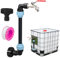 CLIUNT IBC Tank Schwanenhals, IBC Schwanenhals 3/4 Auslaufhahn, IBC Adapter mit Schwanenhals Messing Wasserhahn, S60x6 IBC Wasserhahn, für Regenwassertank Wasserfaß Regenfass IBC-Container