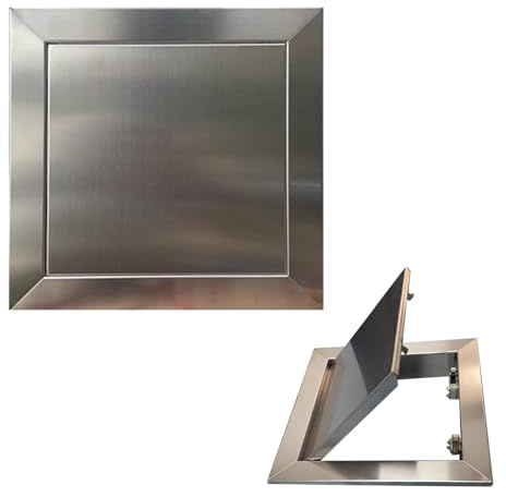 ZIMGOD Revisionsklappe Revisionstür aus Edelstahl 304 zum Öffnen Drücken, Wandlochabdeckung Außenbereich/Innenbereich, Wartungsklappe für Sanitärinstallationen, Individuell Anpassbar(20x25cm(8x10in))