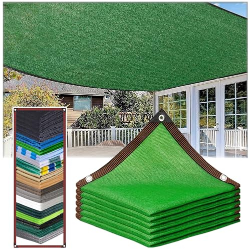 Premium Sonnensegel mit Ösen – 90% UV-Schutz für Garten, Terrasse, Auto und Gewächshaus – & Pflanzenabdeckung – Grün, 10 x 21 m