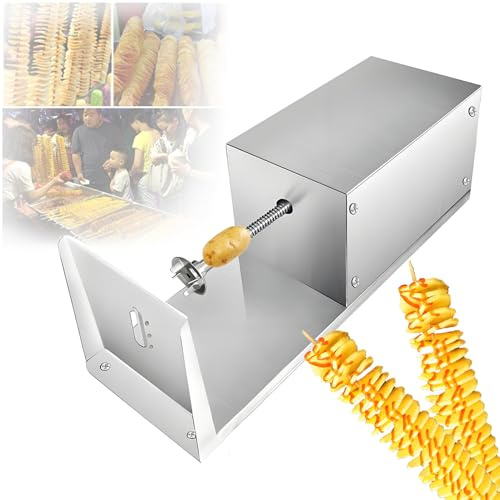 EpyGnom Kartoffelspiralenschneider aus Edelstahl Professioneller für die Zubereitung von Tornado Chips Spiralgemüse und French Fries mit Rutschfester Basis und Sicherheitsschalter