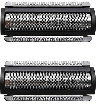 2 Pack Replacement Foil Shaver Head, Compatible with MANSCAPED The Lawn Mower 5.0 Ultra Hair Trimmer, Stainless Steel Groin & Body Hair Trimmer Blades for Close Grooming