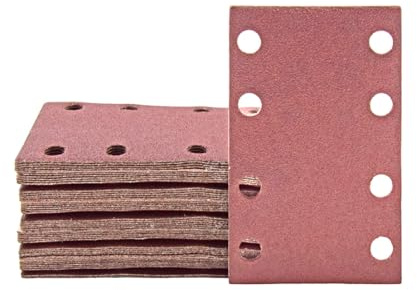 MioTools Fox Schleifblätter 133 x 80 mm, 8-Loch (50 Stk.) K150 | f. Schwingschleifer, Normalkorund, Klettbefestigung