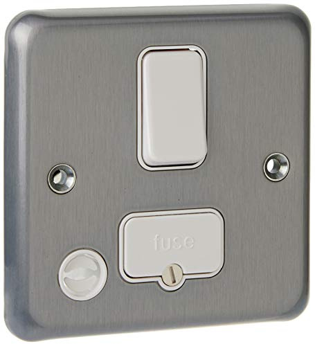 MK K931BRC 13A Double Pole Switched Connection Unit with Flex Outlet - Brushed Chrome
