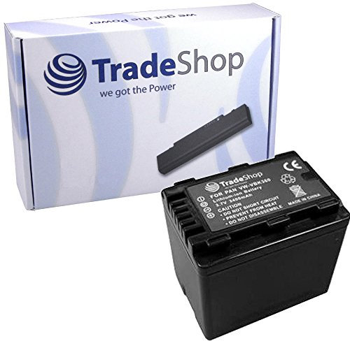 Kamera Li-Ion Akku 3,6V / 3,7V 3,4Ah mit Infochip kompatibel mit Panasonic HC-V500MGK HC-V500MK HC-V600 HC-V600M HC-V700 HC-V700GK HC-V700K HC-V700M HC-V700MGK HC-V700MK HC-V707 HC-V707EG-K SDR-T55P