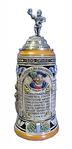 KING Boccale da Birra tedesco legge 500 anni birra Purezza 1 litro KI 519/F 1L