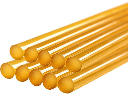 GLISTON Lot de 10 bâtons de colle pour réparation de bosses, sans peinture, pour pistolet à colle chaude, kit d'outils de réparation de bosses, jaune