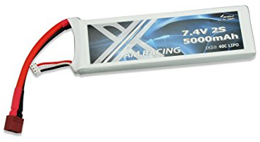 Amewi 28895 - Akku 7,4V 5000mAh 40C LiPo u.a. für Bullet V2, Fahrzeug