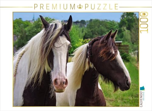 CALVENDO Puzzle Zwei Pferde | 1000 Teile Lege-Größe 64 x 48 cm Foto-Puzzle für glückliche Stunden