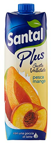 Santal - Plus, Bevanda Analcolica, Pesca e Mango - 12 pezzi da 1 l [12 l]