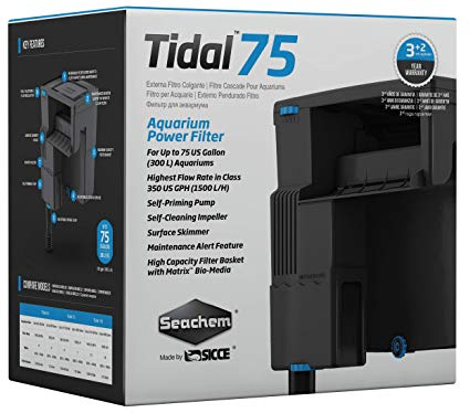 Seachem Tidal 75 Filtre Cascade pour Aquarium, 300 L
