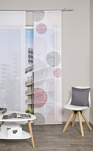 Home Wohnideen Schiebevorhang Digitaldruck Bambus-Optik Borden 260 x 60 cm Rose