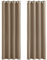 PONY DANCE Wärmeisolierende Vorhänge mit Ösen Schlafzimmer Gardinen Blickdicht Thermovorhang gegen Hitze Verdunkelungsvorhang, 2er Set H 228 x B 117 cm, Cappuccino