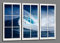 Visario 120 x 80 cm Bild auf Leinwand Fenster Surfer Blick 4405-SCT deutsche Marke und Lager - Die Bilder/das Wandbild/der Kunstdruck ist fertig gerahmt