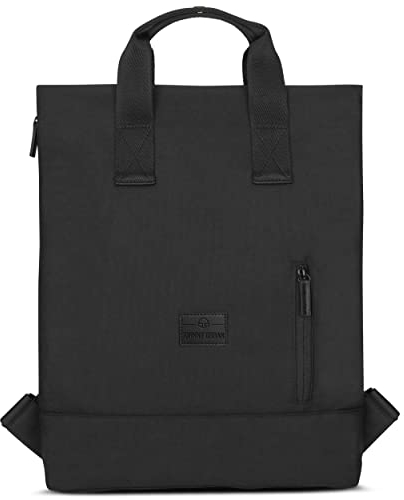 Johnny Urban Rucksack Damen Schwarz - Ivy - Tote Bag Rucksacktasche 2 in 1 Mit Laptopfach für Uni, Arbeit, Büro - 8L - Nachhaltig - Wasserabweisend