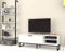 Effezeta Parete attrezzata Mobile Porta TV e libreria Bianca Moderna Elegante - Soggiorno Salotto Salone