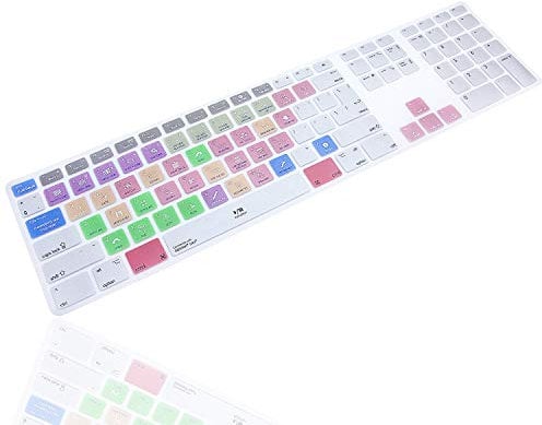 MMDW English Silicone Ableton Live Shortcuts Hotkey Keyboard Cover Skin for Apple iMac G6 MB110LL/B MB110LL/A A1243 Keyboard with Numeric Keypad NumberPad(US and EU Version)