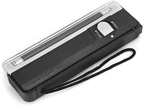 Detector de billetes falsos, detector portátil de billetes falsos con pilas, detector de billetes con luz ultravioleta portátil, para identificar dólares, euros, libras y todo el dinero del mundo