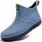 GURGER Stivali di Gomma Uomo Bassi Stivali da Pioggia Stivaletti Corti Stivaletto Impermeabili Wellington Boot Azzurro 39 Taglie