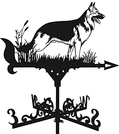 Windfahne - Windfahne für Gartenspinner Hund Wetterfahne Metall Retro Eisen Wetterhahn - Langlebige Hundewetterfahne für Gartenmontage Innenhof Dekoration Xuchen