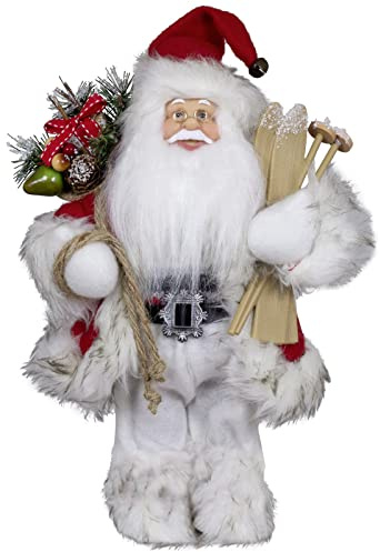 Christmas Paradise Stehender Weihnachtsmann Morten Rot Weiß Deko-Figur Nikolaus (30cm)