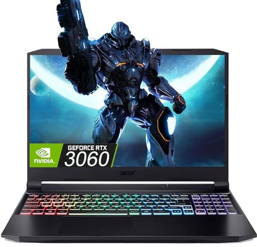 acer Nitro Gaming Laptop i9-11900H, 32GB RAM, 2TB PCIe SSD, NVIDIA GeForce RTX 3060 6GB, 15.6 FHD 144Hz IPS, 4-Zone RGB Backlit, Webcam, WiFi 6, Ray Tracing, Win 11 Home, Black