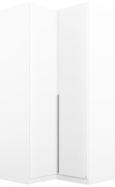 Rauch Möbel Alabama Eckschrank Schrank Kleiderschrank Weiss, 2-türig, Inklusive Zubehörpaket Basic, 1 Kleiderstange, 7 Einlegeböden, BxHxT 100x229x102 cm