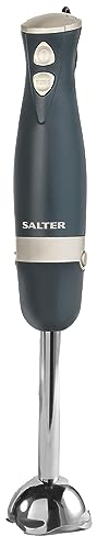 Salter EK5612BGRY Marino Immersion Hand Blender - 600W Stick Blender, Detachable Stainless Steel Rod & Blade, 2 Speed and Turbo Setting, For Soups, Sauce, Smoothies, Baby Food, Blue Grey