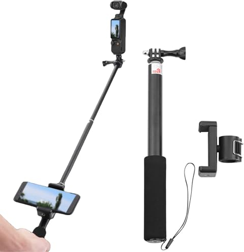 Fenmaru Selfie-Stick für DJI Osmo Pocket 3 mit Handyhalterung Clip, 90CM Verlängerung Selfie-Stick für Gopro Hero 13 12 11 10/für DJI Osmo Action 5 Pro/Action 4 3