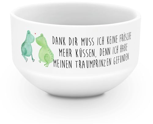 Mr. & Mrs. Panda Müslischale Frosch Liebe - Geschenk, Verlobt, Schöne Müslischalen, Pärchen, Geschenk Hochzeit, Hochzeitstag, verliebt, Bunte