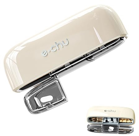 Silars Tablettenbox 3 Fächern, Tägliche Pillendose für 3 Tage, Pillenbox für Vitamine, Medikamente, Nahrungsergänzungsmittel (Weiß)