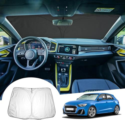 GAFAT Kompatibel mit Audi A1 8X 2010-2018 / A1 GB 2019-2025 Sonnenschutz Frontscheibe Innen, A1 Windschutzscheibe Sonnenschirm Sonnenblende, Abkühlung, UV Schutz, A1 Zubehör