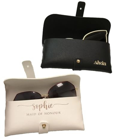 Personalisiertes Sonnenbrillenetui Mit Ihrem Namen, Tragbares Brillenetui Aus Pu-Leder, Brillenetui, Sonnenbrillen-Aufbewahrungsetui, Sonnenbrillentasche, Schlankes Brillenetui Für Damen Und Herren,