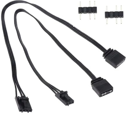 AGONEIR Adapterkabel für Corsairs-Controller auf Standard-ARGB-4-polig, 3-polig, Adapter-Anschlussleitung für QL LL120 ICUE-Steuerung