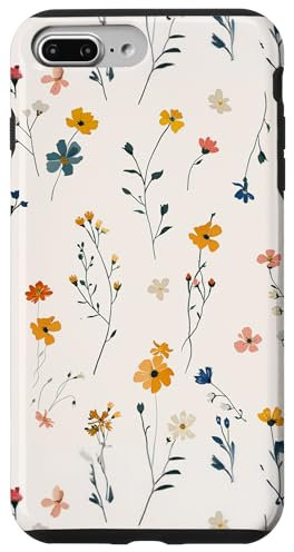 Hülle für iPhone 7 Plus/8 Plus Minimale Sommerblumen Boho Blumen Niedliche Ästhetik