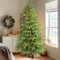 Alupssuc 180cm Künstlicher Weihnachtsbaum mit 1045 PE & PVC-Zweigen, mit 380 Mehrfarbigen RGB-Lichtern und Fernbedienung, Perfekt für Weihnachtsdekorationen, Grün