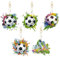 KiKiHong 5 Pcs Football Diamond Painting Keyring,Diamond Art Keyrings,5D Diamond Art Painting Keychains Pendant Decoration for Girls Boys Beginners