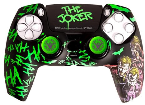 FRTEC Joker Combo Pack PS5-Controller, Hartschale + Grips + Touchpad Sticker für DualSense, PS5, offizielles Lizenzprodukt