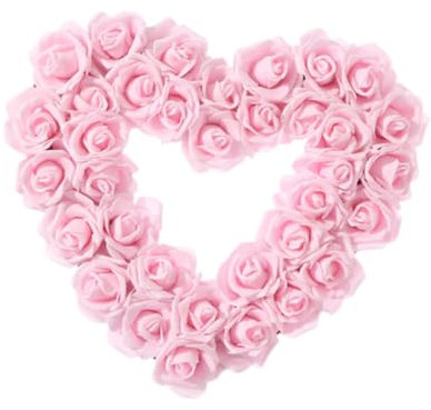 Harilla Corona en Forma de corazón Rosa, Adorno de Corona para Colgar en la Puerta, Corona para Puerta de Entrada para el hogar, Ventana Decorativa para