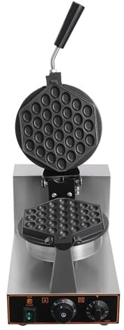 Waffle Maker Electric Egg Waffle Making Machine 1300W 180° Rotatable Egg Puff Waffle Machine 50-300℃