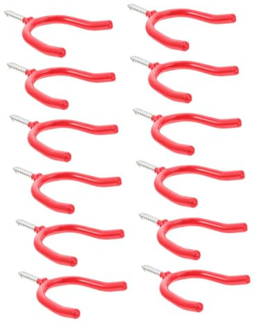 Cabilock 12stücke Mehrzweck-haken Für Garagenwand Mit Schraubbefestigung Zum Aufhängen Von Werkzeugen Mops Und Gartenutensilien Für Effiziente Aufbewahrung in Garage Werkstatt Oder Keller