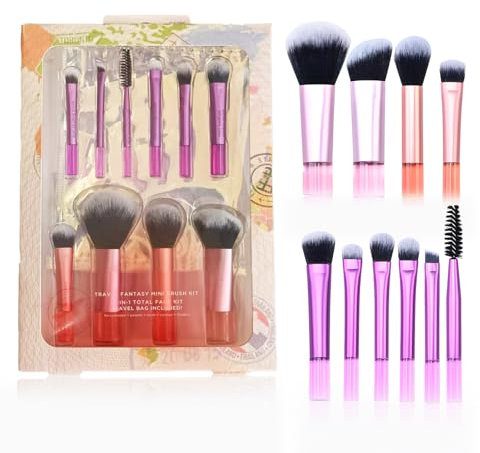 Schminkpinsel Set,Concealer Pinsel,Lidschatten Pinselset,Puderpinsel,10 Mini-Make-Up-Pinsel,FüR Foundation,Rouge,Bronzer,Lidschatten Und Puder,Synthetische Borsten,10-Teiliges Set