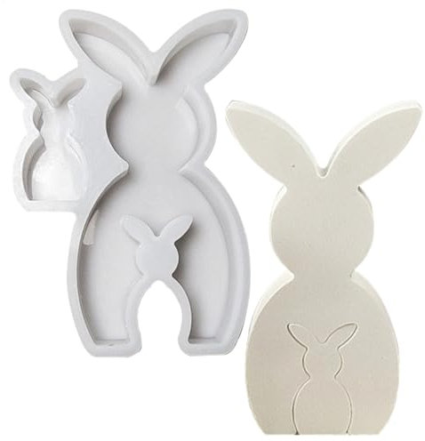 Silikonform mit Hasenform, stehender Hase, Gipsform, Osterharzformen, Hasenform, Hasenform, stehender Hase, Gipsharz, Hasenform, Osterharzformen