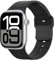 Astorgos Banda de Deporte Compatible con Apple Watch Ultra 2/Ultra 49mm,S10 46mm,9/8/7 45mm,SE/6/5/4 44mm,3/2/1 42mm, Banda de Silicona Ajustable Correa de Repuesto Transpirable, Negro