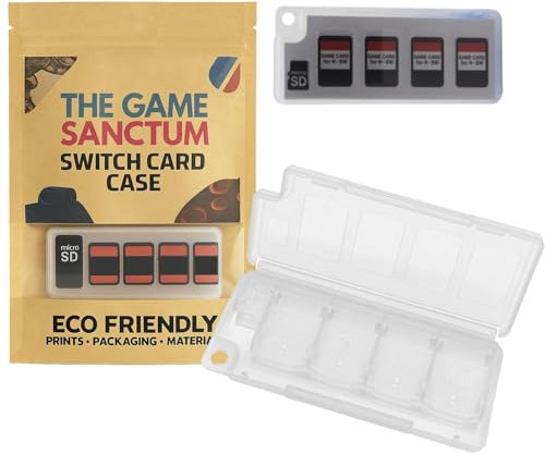 Switch Cartridge Video Game Card Storage Case Holder for Nintendo Switch Games with Keyring Holder