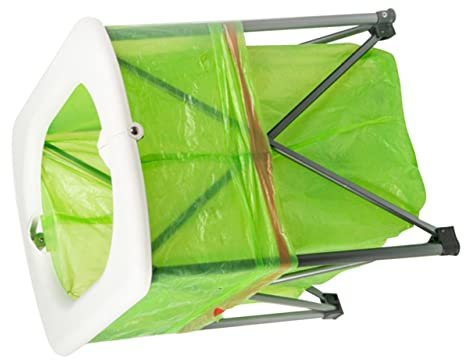 BESTonZON Toilettes Pliantes Portable Pot De Camping pour Adultes Gel Toilette Camping Toilette Pliable Toilettes De Voyage Toilette Extérieure Multifonctionnelle Blanche